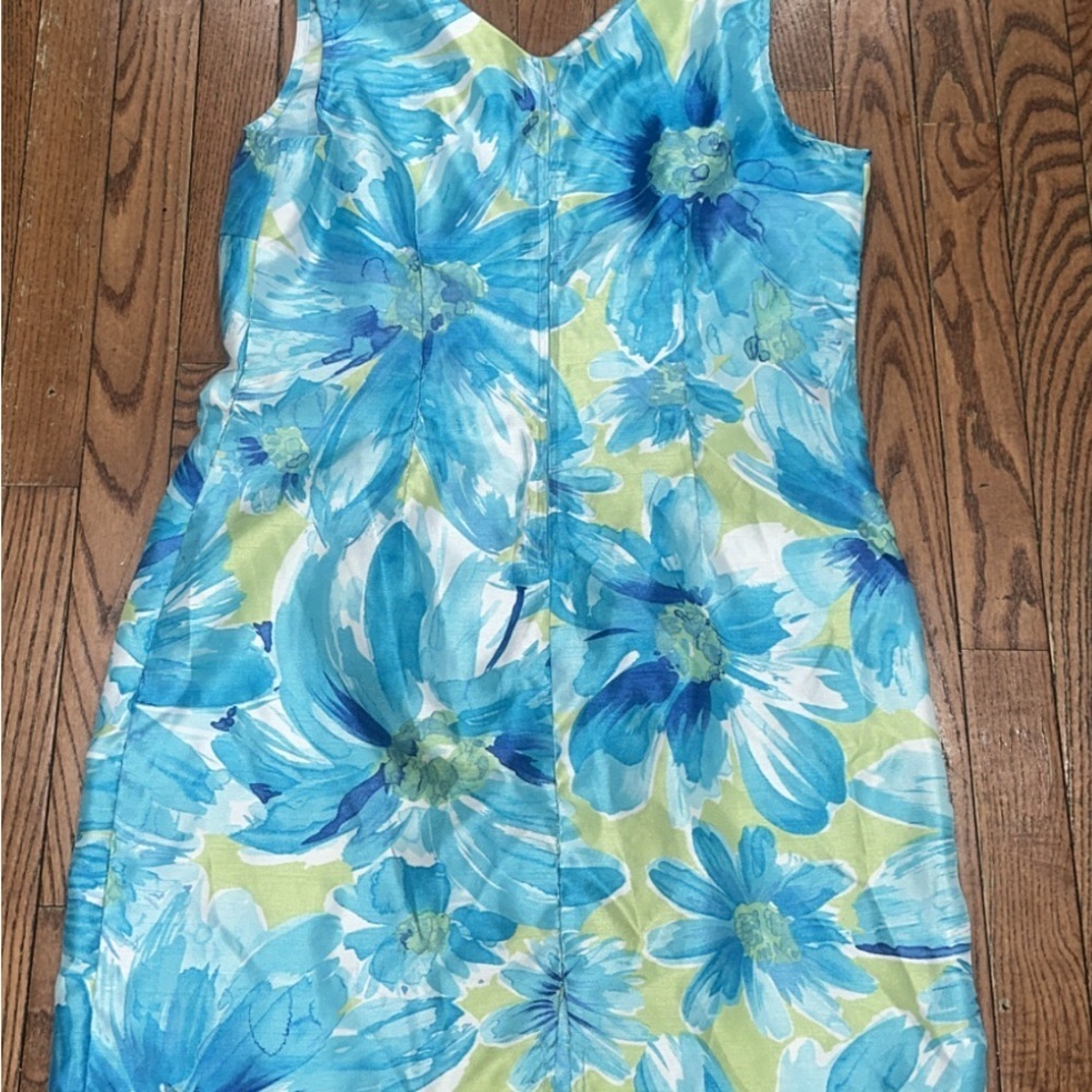 Expressions Blue Sleeveless Scoop Neck Sundress - Picture 11 of 16